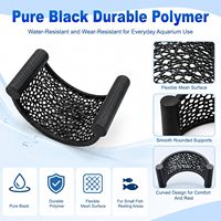 Hamac pour poisson Betta, lit de repos en surface, transat flottant incurvé avec design ouvert, accessoires d'aquarium en plastique