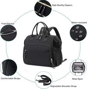 Sac à langer grande capacité pour femme, 14 poches, avec attaches pour poussette, 3 compartiments isothermes, résistant à l'eau, cadeau idéal pour baby shower - Vente Flash - Product Image 4