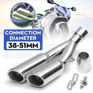 Tubo de Escape Universal para Motocicleta de 38-51 mm, Silenciador GP para Scooter, Tubo de Doble Punta para Honda, Kawasaki, Suzuki - Product Image 1