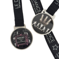Médaille de sport en métal doré, design personnalisé, insert vierge pour logo, impression époxy 3D, pour marathon, danse, gymnastique, vente en gros