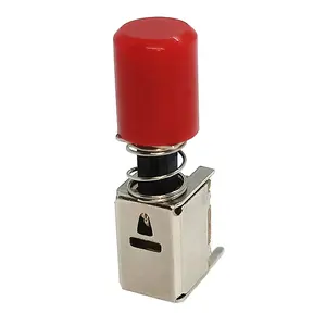 Botón de color personalizado, carcasa de Metal, nailon, DPDT, desbloqueado horizontal o bloqueo, PCB, 50V, CC, 6 pines, botón de encendido y apagado