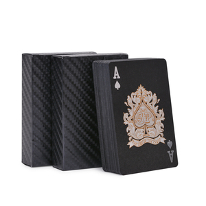 Playing Cards Wholesale Customized Design Premium Printing Logo Playing Cards Pvc Poker Cards 100% Waterproof Black Gold Foil Playing Cards