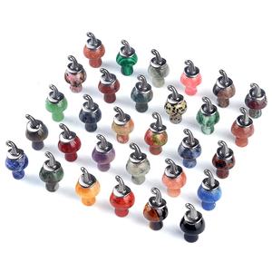 Cristal natural ágata amatista piedras preciosas semipreciosas talladas sombrero hongo colgante DIY accesorios para Navidad magia - Product Image 3