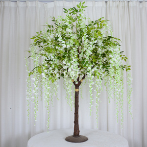 Nuovo piccolo albero di Ficus di seta finta 4ft tavolo di nozze centrotavola decorazione piccolo fiore artificiale albero con pianta verde foglia - Product Image 5
