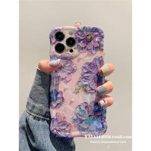 11 <span class=keywords><strong>Blu</strong></span> Ray arte de gama alta pintura al óleo flores funda de teléfono de silicona para mujeres 14 15promax Protector de pantalla Compatible 12pro móvil - Product Image 2