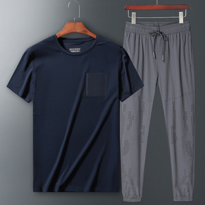Ensemble <span class=keywords><strong>de</strong></span> <span class=keywords><strong>vêtements</strong></span> 2 pièces personnalisé <span class=keywords><strong>de</strong></span> haute qualité à séchage rapide, t-shirt à manches courtes et pantalon, <span class=keywords><strong>vêtements</strong></span> d'entraînement pour hommes, survêtements <span class=keywords><strong>de</strong></span> sport bon marché - Product Image 4