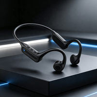 Écouteurs sportifs sans fil de haute qualité avec clip d'oreille, conduction osseuse et micro anti-bruit