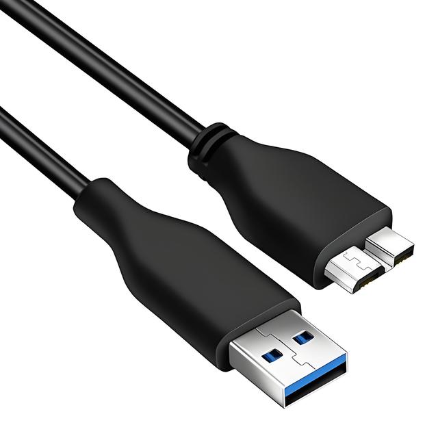 High-Speed USB 3.0 PVC Cable Gold-Plated Connectors Shielded 5Gbps Data Rate 5A Fast Charging Plug&Play Sync for Computer