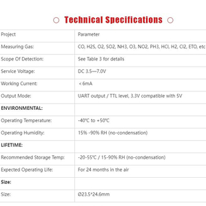 DUOTESI Module de capteur de gaz électrochimique haute sensibilité et haute précision Module de capteur de benzène C6H6 - Product Image 4