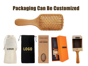 Juego de Peines Ecológicos con Cojín de Aire, Peine de Madera para Desenredar el Cabello, Mango de Bambú, Peine de Masaje - Product Image 6