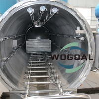 Autoclave à Vapeur Industriel Horizontal en Acier Inoxydable, Stérilisateur Automatique de Pulvérisation d'Eau, Machine Alimentaire