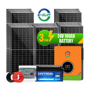 ระบบพลังงานแสงอาทิตย์ E-Sun 3kW 24V กริดพร้อมแบตเตอรี่ LiFePO4สำหรับใช้ในเชิงพาณิชย์ - Product Image 4