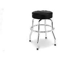 Tabouret de bar pivotant chromé à anneau unique Tabouret de guitare robuste et non pliant