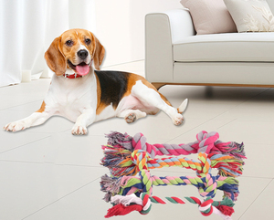 Luxury Multi-Color <strong>Cotton</strong> <strong>Rope</strong> Knot <strong>Rope</strong> <strong>Dog</strong> <strong>Toys</strong> Puppy <strong>Chew</strong> <strong>Toy</strong> with <strong>Cotton</strong> for Play and Training - Product Image 6