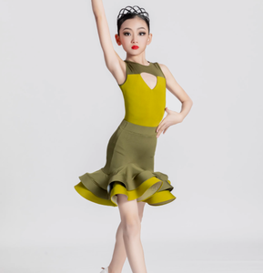 Robe de <span class=keywords><strong>danse</strong></span> latine <span class=keywords><strong>Senior</strong></span> 2023 été nouvelle robe d'entraînement pour filles jupe de <span class=keywords><strong>danse</strong></span> professionnelle pour enfants grande jupe Swing Costume - Product Image 2