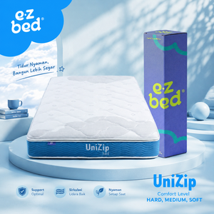 Colchón de Espuma Dura UniZip Ez Bed con Funda de Tela Transpirable, Diseño Minimalista para Dormitorio y Muebles para el Hogar - Product Image 1