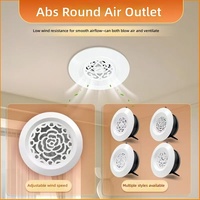 Nouvelle grille de ventilation décorative ABS pour plafond, diffuseur circulaire de ventilation HVAC en ABS