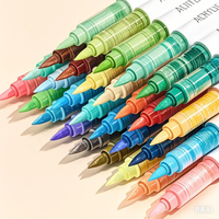 Nouvelle couleur bon marché 9 24 36 48 72 marqueur acrylique liquide ou noyau de coton à pointe souple multicolore