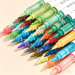 Nuovo colore a buon mercato 9 24 36 48 72 multicolore punta morbida liquido diretto o cotone centro acrilico marcatore - Product Image 2