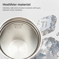 Tasse chauffante électrique en titane pur 400 ml avec contrôle de température, bouilloire de voyage à bouton tactile et affichage numérique
