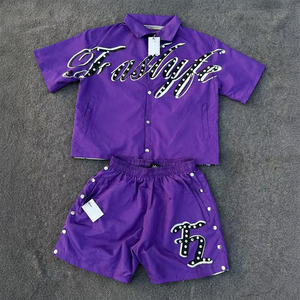 Completo da Uomo con Logo Personalizzato: <span class=keywords><strong>Polo</strong></span> in Nylon e Poliestere con Bottoni, Set 2 Pezzi con Pantaloncini Cargo, Tuta da Jogging, T-shirt e Pantaloncini Corti - Product Image 3