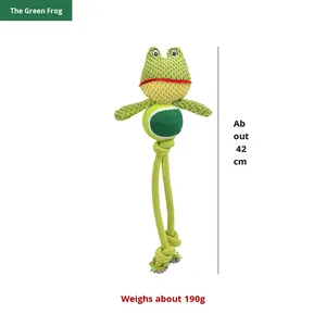 Jouet à mâcher pour animaux de compagnie en corde de coton, mignon et résistant aux morsures, pour chiot, interactif, couineur, pour le nettoyage des dents molaires - Product Image 6