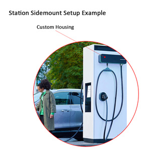 Sistem Manajemen Kabel Pengisi Daya EV Cepat DC Pengunci Otomatis Peredam Pegas Level 3 150KW DCFC 260A Retraktor Kabel Pengisian EV - Product Image 5