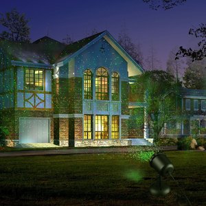 Luces Láser Navideñas, <span class=keywords><strong>Proyector</strong></span> de Luces Impermeable, <span class=keywords><strong>Foco</strong></span> de Paisaje, Espectáculo de Estrellas Rojas y Verdes con Decoración Navideña - Product Image 4