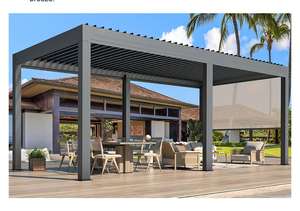 Kits de <span class=keywords><strong>pergola</strong></span> bioclimatique, cadre en aluminium électrostatique, design économique pour <span class=keywords><strong>terrasse</strong></span>, écran facile à assembler - Product Image 2