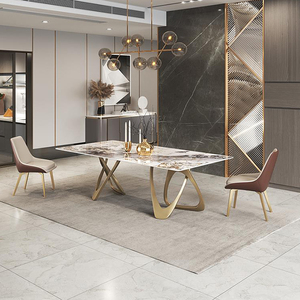Bàn Ăn Bằng Đá Thiêu Kết Sang Trọng Nhẹ Của Ý Bàn Ăn Tối Giản Hiện Đại Bàn Ăn Căn Hộ Nhỏ Hình Chữ Nhật - Product Image 5