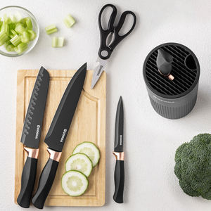 Venta al por Mayor Juego de 6 <span class=keywords><strong>Cuchillos</strong></span> de Cocina con Soporte Bloque de <span class=keywords><strong>Cuchillos</strong></span> de Chef con Mango de Plástico para Cocinar - Product Image 3