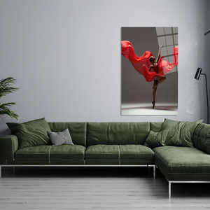 Impresión en Lienzo de Mujer Africana Elegante: Obra de Arte Impresa para Decoración del Hogar, ARTE EN VIDRIO TEMPLADO - Product Image 3