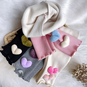 Pantalon polaire automne-hiver pour filles Style coréen Leggings polyvalents en molleton une pièce à la mode avec cœur pour bébé - Product Image 2