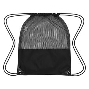 Wholesale OEM Logo 210D Polyester <b>Drawstring</b> Storage Mesh <b>Bag</b> Sturdy and Durable for Beach Toys Ball Camping Clothing Sports - Product Image 4