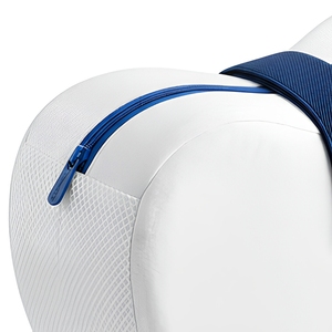 Orthopedic Memory Foam Knee Pillow <strong>Heart</strong> <strong>Shaped</strong> Leg <strong>Cushion</strong> for Side Sleepers with Elastic Strap Removable Cover - Product Image 6