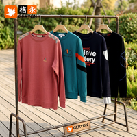 Kemeja Lengan Panjang Bekas Pria Geryon Vintage Spring Ukay, Pakaian Thrift, Atasan, 45kg MOQ Bales