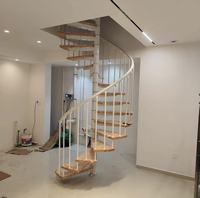 Escalier en spirale sur mesure, marches en bois, moderne et robuste, pour loft, terrasse, balcon, bricolage