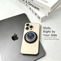 Support de téléphone magnétique brillant et pliable avec poignée, fixation robuste pour les réseaux sociaux, accessoires pour smartphone, OEM