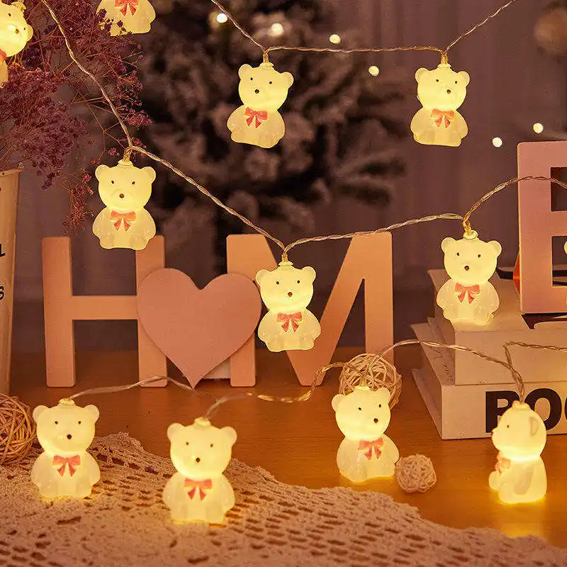 ไฟสาย LED สำหรับตกแต่งห้องเด็ก Hello Kitty สินค้าใหม่10LED บรรยากาศวันหยุดในร่ม