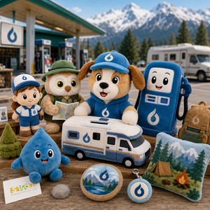 Boneka Maskot SPBU Ramah Lingkungan Custom Grosir, Bordir Logo OEM ODM, MOQ Rendah, Pengiriman Cepat - Product Image 1