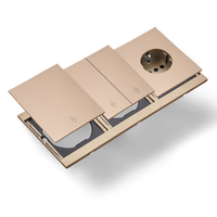 Interruptores y Enchufes de Pared WESA Ultrafinos con Botón Pulsador de 1/2/3 Vías, Enchufe Europeo de 1/2 Vía, Combinación Libre, Diseño Moderno de Lujo