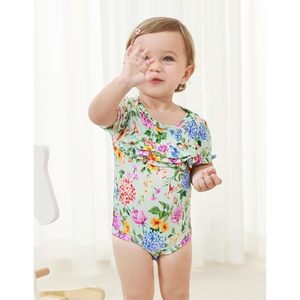 Body de Bambú para Bebé Niña, Manga Corta, Estampado Floral, Tejido Suave, 3-24 Meses - Product Image 5