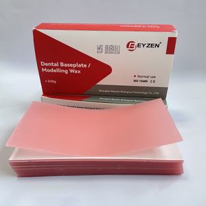 2025ขี้ผึ้งทำแบบจำลองทันตกรรมแผ่นฐานฟันปลอมสีชมพูและแดง - Product Image 1