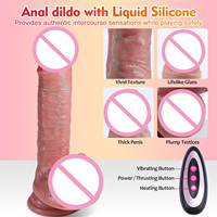 Realistische riesige Männer Vibrator Dildo maschine Elektrische Fernbedienung Weiches Silikon Schub Dildo Sexspielzeug für Frauen