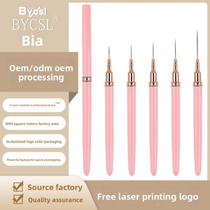 Plastic Nail Art Liner Brush <b>Pen</b> Set Ultra Fine Tip Gel Polish Drawing Carving Custom Logo Tool - Product Image 3