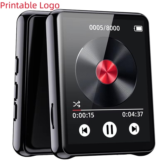 Factory 2.4 Inch Full Touch Screen MP3 Player BT 5.3 FM Radio E-book Video Recorder Support 128GB TF Card Portable Music Player