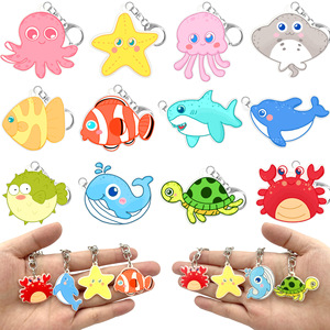 Jincan Creative Marine Animal Cartoon Plastic Pendant Keychain