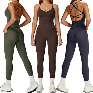 EBX2043+ECK2030-1 Conjuntos Deportivos Modernos y Sexys de 2 Piezas, Conjuntos de Gimnasio, Trajes Deportivos, Ropa Deportiva Ligera, Conjunto de Yoga para Mujer - Product Image 1