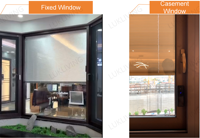 Lukliving BBGWINDOOR Verre isolé à double vitrage avec stores internes électriques pour fenêtres de construction