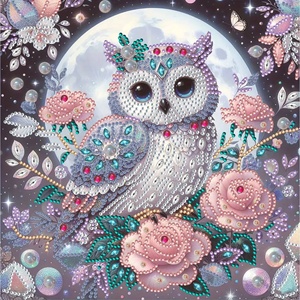 Kit de peinture au diamant acrylique XIXI DIY, style classique, animaux, forme irrégulière, 30x30cm, art mural pour la décoration de la maison - Product Image 3